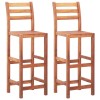 vidaXL Scaune Bar Lemn Acacia, 2 buc, 40x36.5x110cm, Maro, Scaune Inalte Restaurant/Taverna