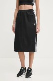 adidas Originals fustă Adicolor Classic 3S Skirt culoarea negru, midi, creion, IW8461