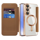 Husa Samsung Galaxy S25 Plus Asteroid GSM SmartMag Book Case, maro