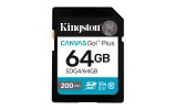 Card de memorie Kingston Canvas Go! Plus SDXC, 64 GB, Clasa 10