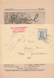 1944 Romania - Revista Iasul nr. 2 , banderola cu marca Stefan cel Mare din ultima serie Cercul Iesenilor