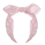 Coronita de par pentru copii, Roz, cu Fundita si Inimi din Organza, CMCLASS