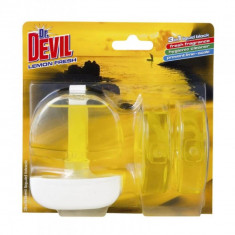 Odorizante WC DR. DEVIL 3 in 1 Lemon Fresh, 3 Buc/Set, Lamaie, 55 ml, Geluri Odorizante WC, Odorizante pentru Toaleta, Odorizant Toaleta, Gel Odorizan foto