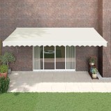 vidaXL Copertină retractabilă automată, crem, 5x3 m 3154480