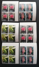 INS.COMORE-FLORI-SERIE IN BLOC DE 4-6 V. NEDANTELATA-MNH**.-ICO 158A foto