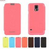 Husa Mercury Techno Flip Samsung Galaxy S5 G900 Pink Blister, Cu clapeta, Piele Ecologica