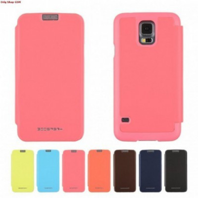 Husa Mercury Techno Flip Samsung Galaxy S5 G900 Pink Blister foto