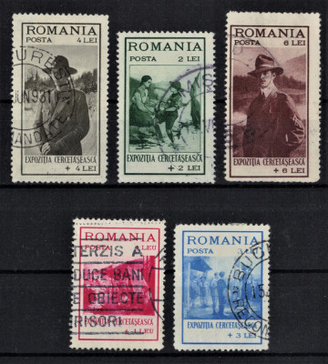 ROMANIA 1931 - Expozitia cercetășească / serie completa foto