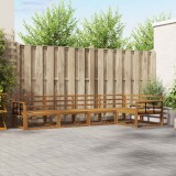 vidaXL Set de canapele de exterior 5 pcs natural Lemn Solid de Acacia 3367587