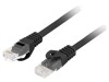 Patch cord LANBERG RJ45 U/UTP Cat 6 LSZH 20m negru