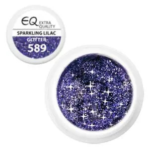 Gel UV Extra quality &amp;ndash; 589 Glitter &amp;ndash; Sparkling Lilac, 5g foto