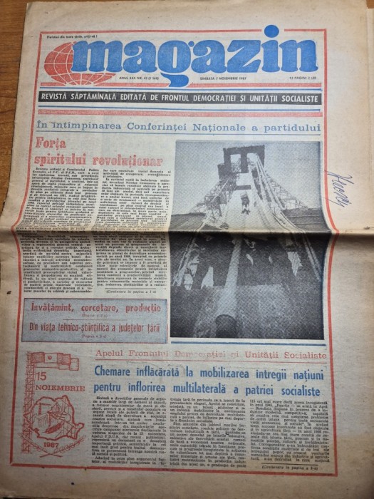ziarul magazin 7 noiembrie 1987