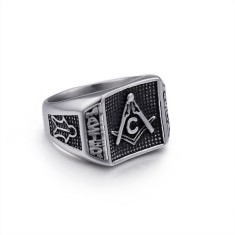 Inel cu simboluri masonice - Master Mason MM100
