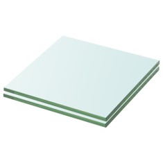 vidaXL Rafturi, 2 buc., 20 x 15 cm, panouri sticlă transparentă