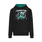 Mercedes AMG Petronas hanorac cu glugă pentru copii Lewis 44 black F1 Team 2022 - 116 cm (dětsk&eacute;), Stichd