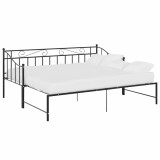 Cumpara ieftin Cadru pat canapea extensibila, negru, 90x200 cm, metal