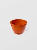 Ghiveci Lux cu Tava, STERK, 24X16 cm, Plastic Maro