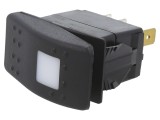 &Icirc;ntrerupător basculant DPST OFF-ON 20A 14V negru IP56 LED