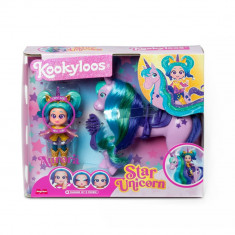 Set de joaca cu papusa Kookyloos, Aurora si Star Unicorn