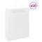 vidaXL Pungi de h&acirc;rtie 50 buc cu m&acirc;nere albe 32x12x42 cm 4101606