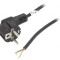 Cablu CEE 7/7 ştecăr unghi 2m PVC negru 10A