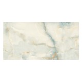 Gresie exterior / interior portelanata Nuovo Onyx Teal, 60 x 120 cm, gri, lucioasa, rectificata, aspect marmura