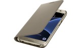 Husa de protectie Samsung S7 flip wallet auriu