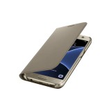 Husa de protectie Samsung S7 flip wallet auriu