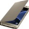 Husa de protectie Samsung S7 flip wallet auriu