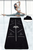 Saltea fitness/yoga/pilates Bikram, Chilai, 60x200 cm, poliester, negru, Chilai Home