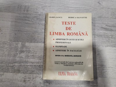 Teste de limba romana de Marin Iancu,Rodica Olivotto foto