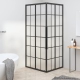 VidaXL Cabină de duș, negru, 80x70x180 cm, ESG mat