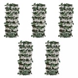 vidaXL Gard Zăbrele Extensibil, 180x90cm, Salcie, 5 Bucăți, Frunze Artificiale - Paravan Decorativ Grădină
