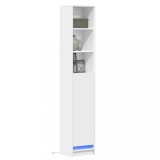 Cumpara ieftin Dulap cu LED, alb, 36x32,5x200 cm, lemn prelucrat