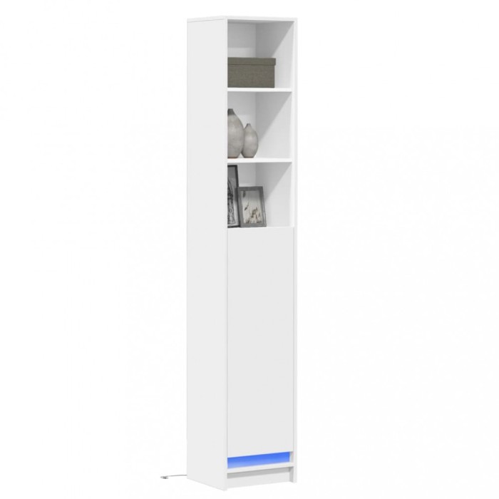 vidaXL Dulap cu LED, alb, 36x32,5x200 cm, lemn prelucrat 852124