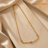 Cumpara ieftin Colier Legatura Aurie , Colier placat cu 3 straturi de aur 18K Brazilia, cu stanta, 45 cm