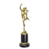 Statueta Mercur din bronz cu un soclu din marmura BX-61