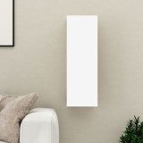 Cumpara ieftin Comodă TV, alb și stejar Sonoma, 30,5x30x90 cm, lemn prelucrat