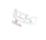 Grila bara fata HONDA CIVIC, 2019- model Coupe, Sedan,negru