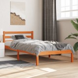 VidaXL Cadru pat fără saltea, maro ceruit, 90x190 cm, lemn masiv pin