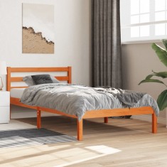 vidaXL Cadru pat fără saltea, maro ceruit, 90x190 cm, lemn masiv pin 844138