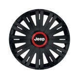 Cumpara ieftin Set 4 capace roti Negre Cu Inel Rosu Active R16 pentru gama auto Jeep, Autohelix MSA