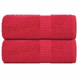 vidaXL Prosoape de baie, FROGN, 2 buc., roșu, 30x30 cm, 360 g/m&sup2; 136920