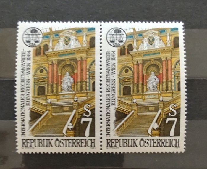 Austria - 1984 - Justitia - Serie neuzata, in pereche