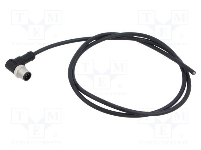 Conector M12 mufă tată &icirc;n unghi aurit 5 PIN AMPHENOL
