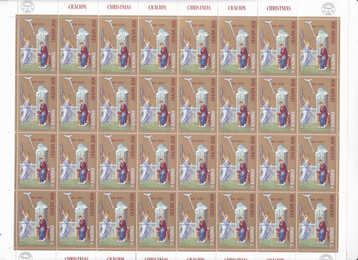 ROMANIA 2020 CRACIUN MINICOLI DE 28 TIMBRE, MNH ** ROMANIA.