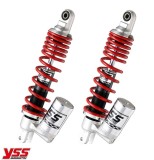 Cumpara ieftin Set telescoape (amortizor) spate cu gaz Aprilia Scarabeo 250-300 Light (06-10) - Sport City (04-12) 125-300 - lungime: mm (YSS)