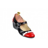 Pantofi dama casual din piele naturala cu platforme de 5 cm - P60RAN
