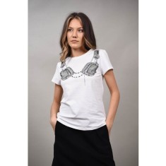TRICOU APLICATII CASTI BREEZE Alb S-M