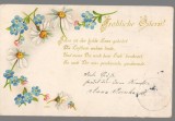 CPIB 23942 - CARTE POSTALA - FELICITARE DE PASTE, FLORI, GERMANIA, CIRCULATA, 1902, STAMPILA, TIMBRU